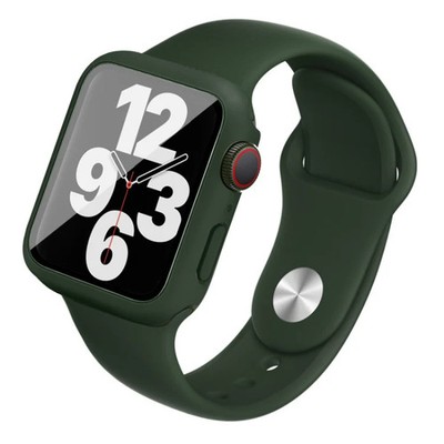 imak Silicone Watch Band PC Frame with Tempered Glass Film, For Apple Watch SE 2