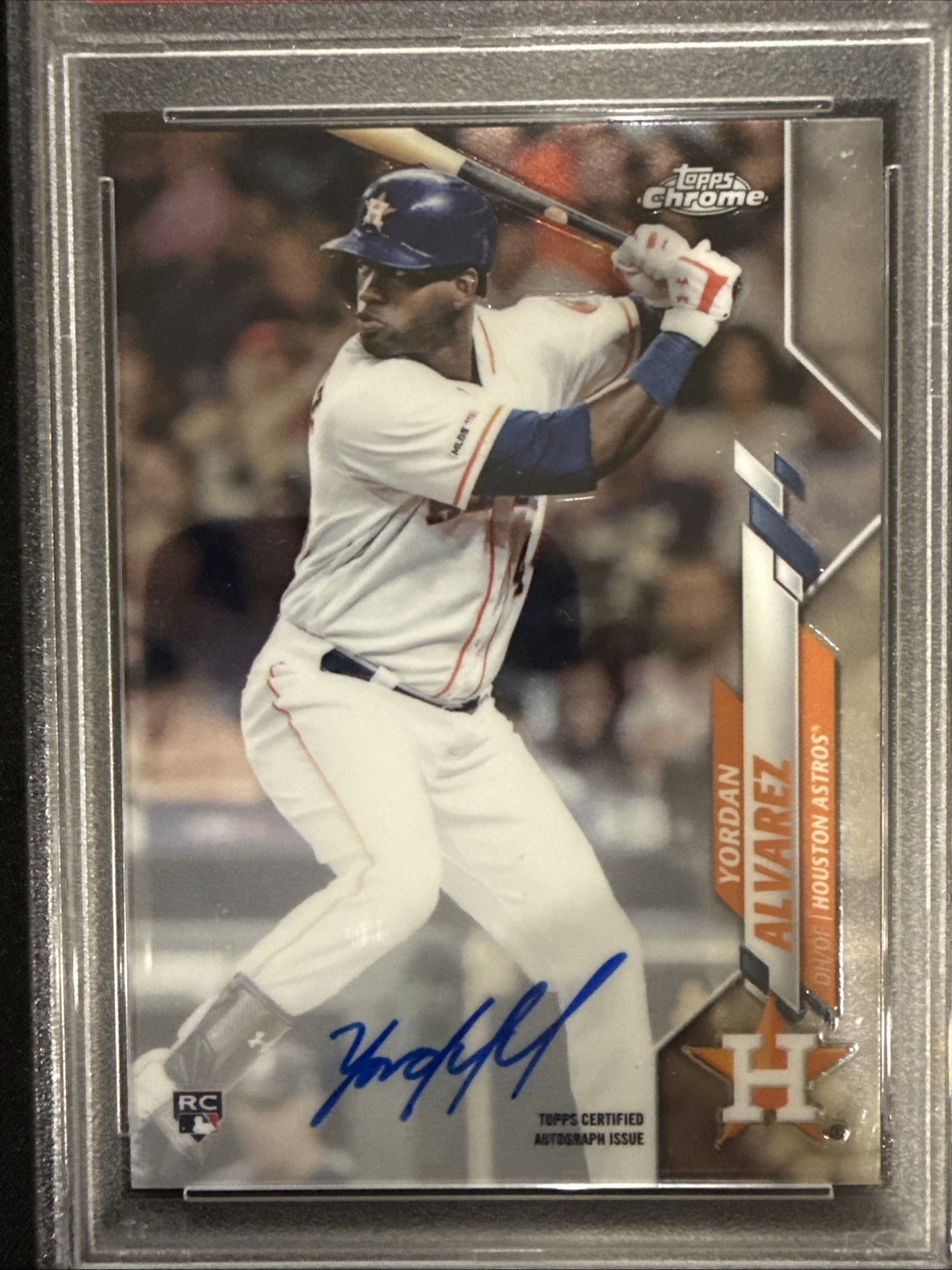 2020 Topps Chrome Yordan Alvarez Rookie Autograph RA-YA PSA 10 Houston Astros RC view 2