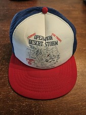 Operation Desert Storm 1990's Snapback Mesh Trucker HAT Cap Vintage Support