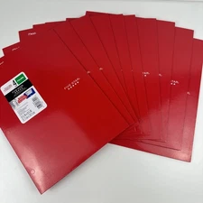 Mead Five Star 4 Pocket Paper Folder QTY 10 Red 3 Whole Punch