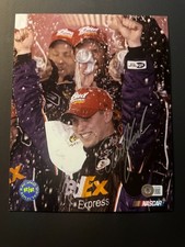 Denny Hamlin Hot! autographed signed Nascar legend 8x10 photo Beckett BAS coa