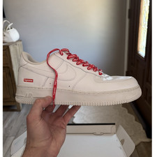 Size 12 - Nike Air Force 1 x Supreme Low Box Logo - White for sale