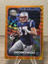 Topps 2024 Chrome Rob Gronkowski Orange Wave Refractor #121 /25 Patriots