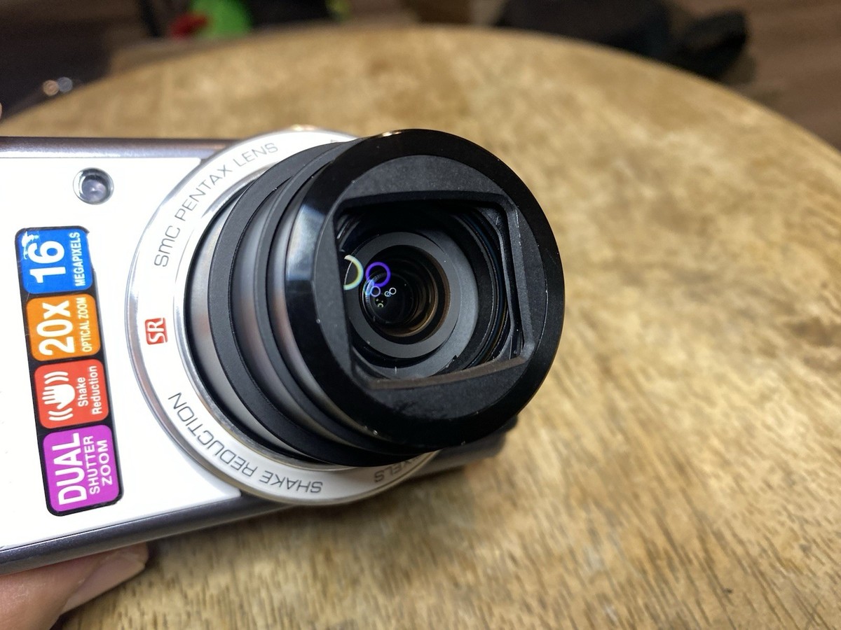 Pentax Digital Camera Optio VS20 White 16MP Optical 20x Zoom
