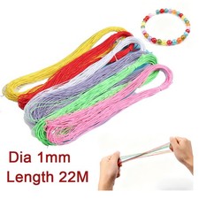23 Colours 1mm Round Elastic Cord Soft Stretch Band Sewing Crafts Bracelets DIY