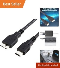 1.5FT USB C to Micro B Cable for Fast Data Transfer - Ideal for External Drives
