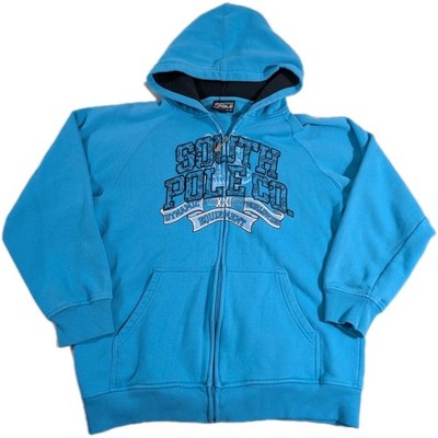 Vtg Southpole Bull Sip Hoodie Women's Sz Lg (16-18) Y2K