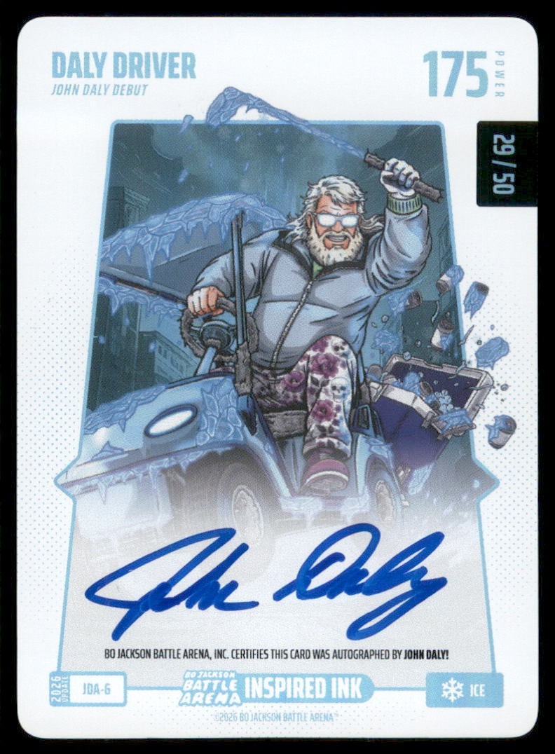 2026 Bo Jackson Battle Arena John Daly #JDA-6 Ice Auto /50 29/50