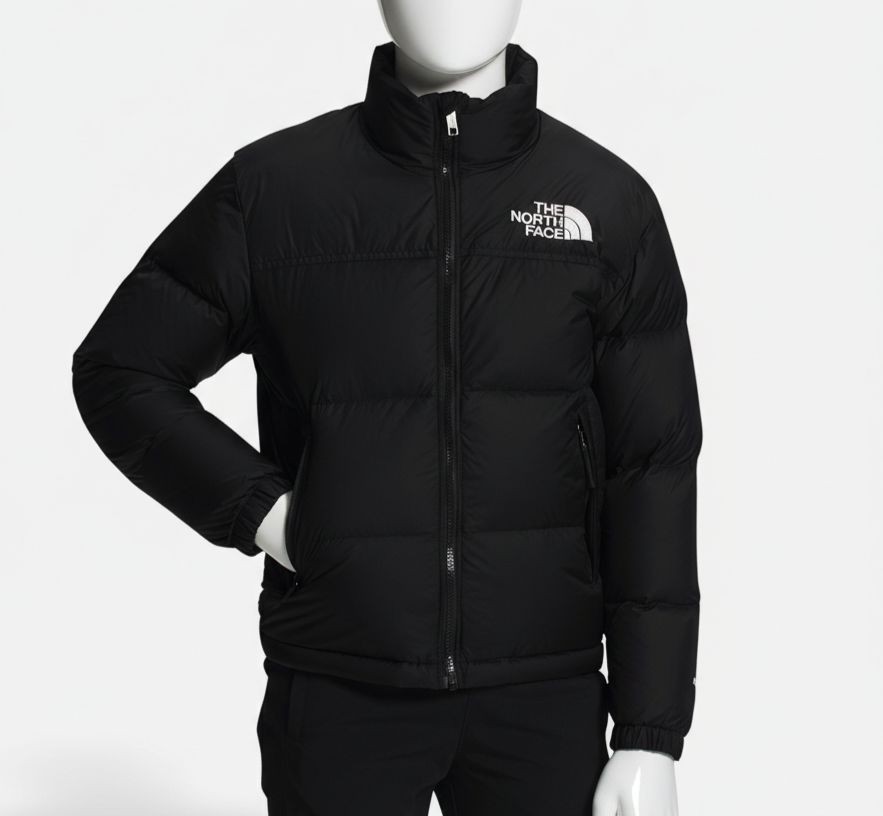 The North Face Kids Boys Black Nuptse Puffer Jacket Coat Size XXL