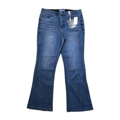 NWT Democracy Jeans Womens 12p Petite Ab Solution Itty Bitty Boot Cut High Rise 