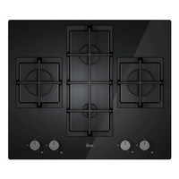 Hoover HVG6DK3B H-Hob 300 60cm 4 Burner Gas On Glass Hob - Black NEW