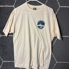 1980's vintage florida jerzees cream/peach Dock Dive Shop XL