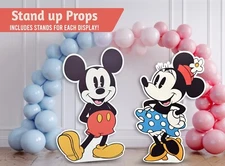 Mickey & Minnie cutouts 3ft, Mickey prop, Minnie prop, Party decor
