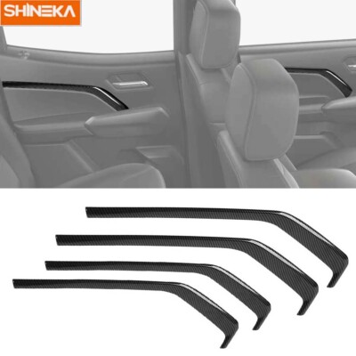 4pcs Carbon Fiber Door Panel Decor Trim Cover For Chevy Colorado 23+