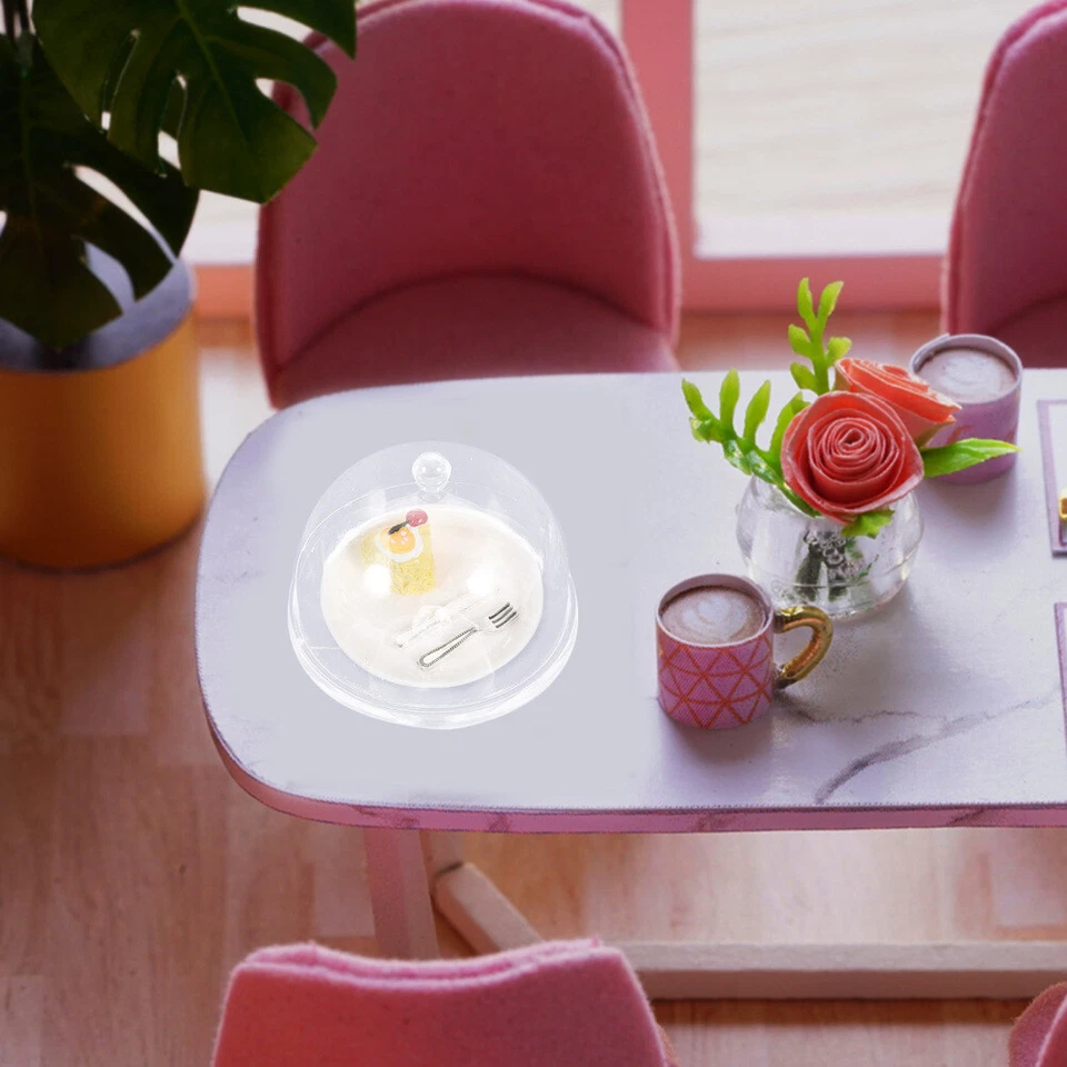 10 piezas Mini Cúpulas para Pasteles Casa de Muñecas Soporte para Pasteles Adornos Accesorio en Miniatura Foto 2 de 4