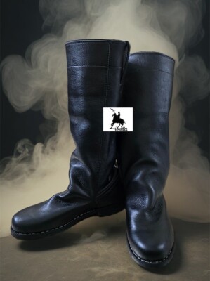 Cavalry Stovepipe Civil War Men's Leather Long Boots All Sizes