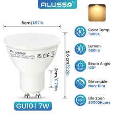 Image of 1/4/10X GU10 LED Bulbs 5W=50W 7W=70W Spot Lights Warm Cool Day White Downlights