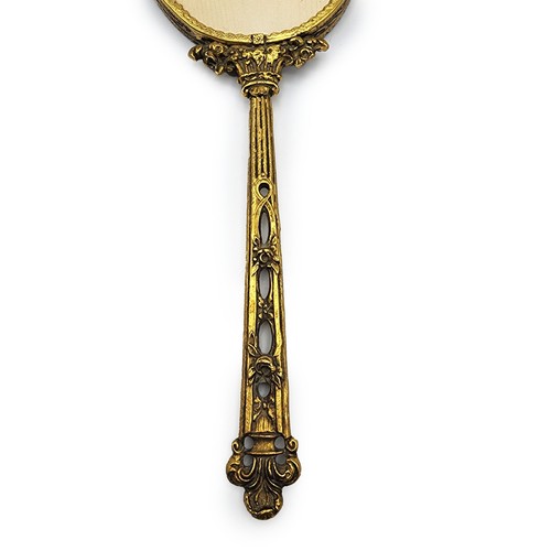 Vtg Stylebuilt Accessories 24K Gold Plated Vanity Set Hand Mirror Matching Brush - Picture 6 of 9