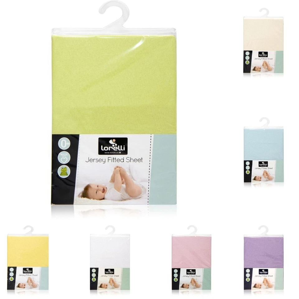 Lorelli Babybett Spannbetttuch Jersey 120 x 60 cm Bettlaken Babybetten, waschbar