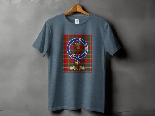 Comrie Clan Tartan T-Shirt, Scottish Piper Graphic, Highland Games Tee - Picture 1 of 10