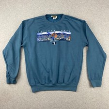 Fred Harvey Trading Co Sweatshirt Mens Medium M Teal Grand Canyon National Park