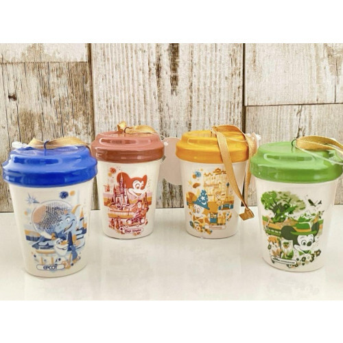 WDW ディズニー starbacks オーナメント 4個セット WDW Starbucks Ornaments, Set of 4 | eBay