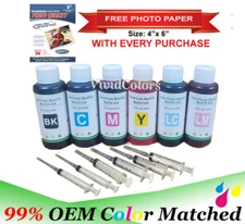 Universal 6 Color  Ink Refill Kit for ALL EP  inkjet Refillable Cartridges