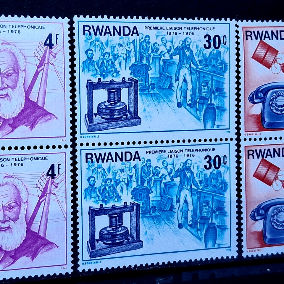 Rwanda 1976 - MNH - 16 Stamps - Rwandaise IT Pairs - Full 2 Sets - Image 4 of 4