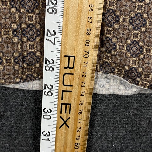 Natural Issue Mens XL Long Sleeve Button Shirt Brown Geometric Light Flannel - Picture 10 of 12