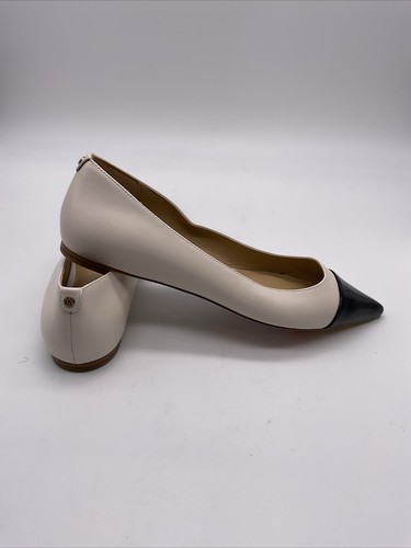 Michael Kors Carissa Cap Toe Flat Women’s Size 6.5 NWOB Ivory/Black - Picture 5 of 8