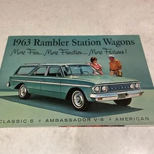 1963 AMC Rambler Station Wagon Brochure Folder