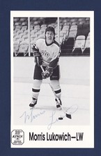 Morris Lukowich signed Los Angeles Kings vintage team issued hockey postcard