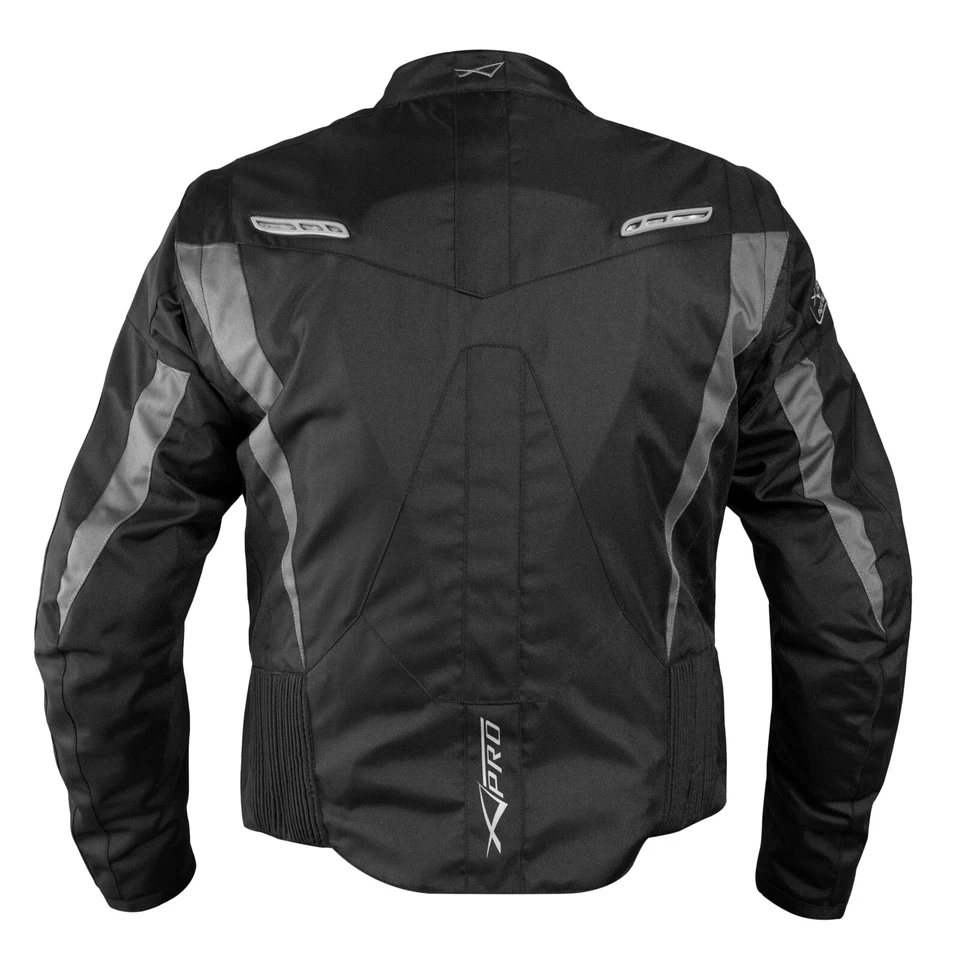 Giacca Tessuto Moto Protezioni CE Manica Staccabile Gilet Termico Removibile - Immagine 3 di 3
