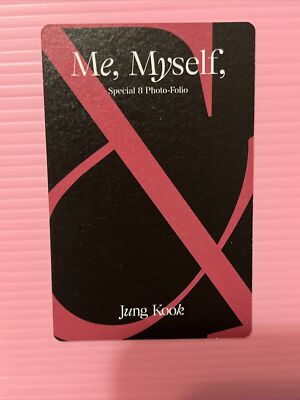 BTS 💜 Special 8 Photo-Folio Me Myself and Jungkook JK Photocard