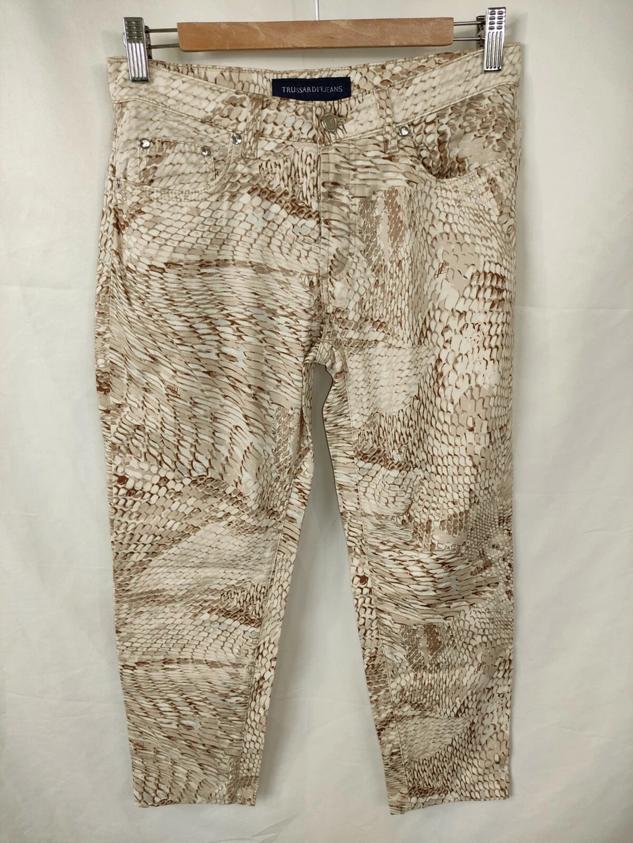 TRUSSARDI JEANS WOMEN PANTS SIZE 42 MADE IN ITALY PANTALONI DONNA U200