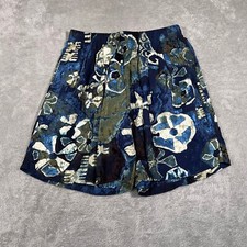 Vintage Jams Surfline Hawaii Shorts Swimtrunks Men Medium Black Floral 6" Inseam