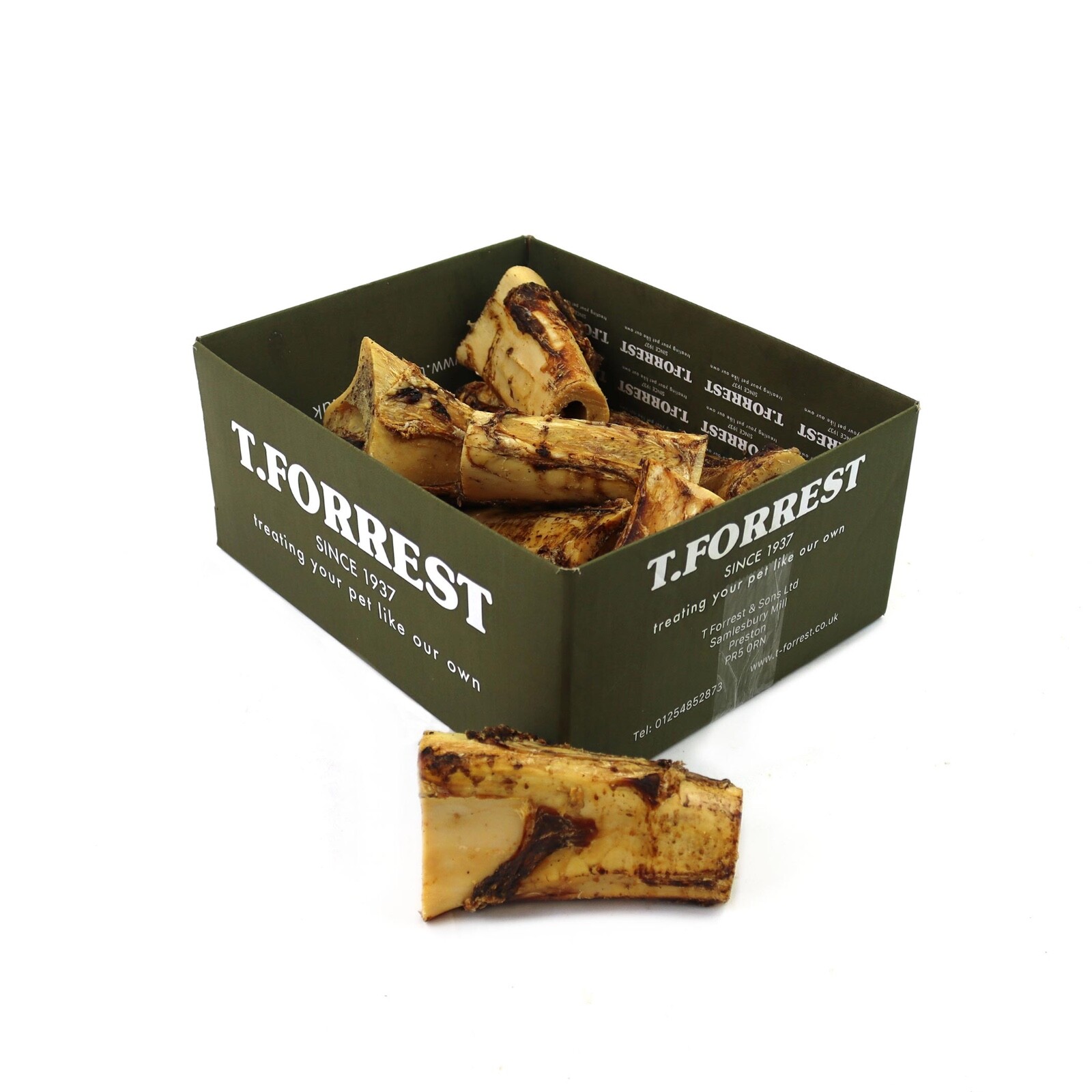 T.Forrest | 10 Maxi Roasted BeefMarrow Bones for Dogs | Natural Dog Treats