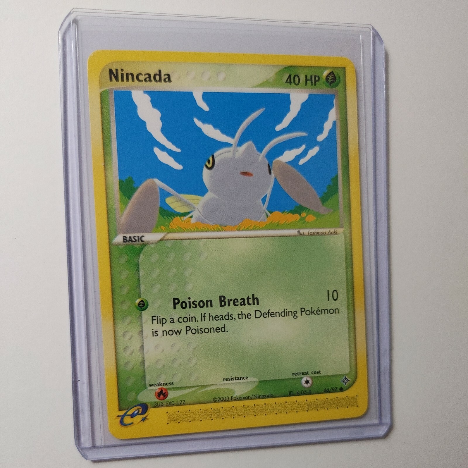 Nincada 66/97 2003 EX Dragon Common Pokemon Trading Card Near Mint