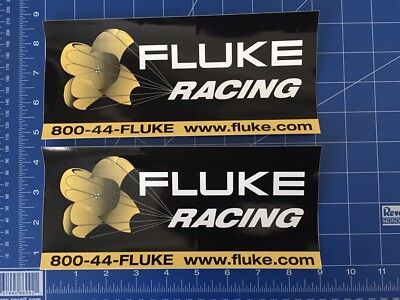 2 Fluke RACING PERFORMANCE ENGINE Diagnostic Meter Tool BIG Vinyl Sticker PROMO