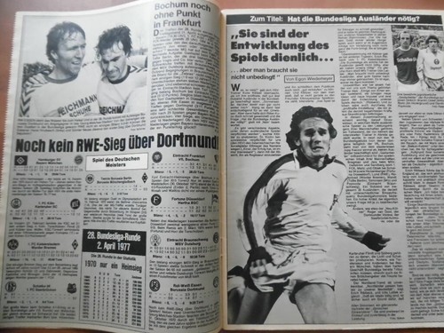 SPORT MEGAPHON 14 - 1977 KSC-TB 3:1 HSV-Schalke 2:2 Bayern-Bremen 1:0 Pirmasens - 第 2/4 張圖片