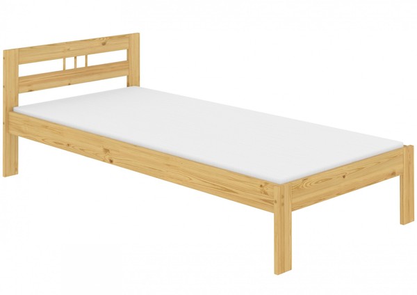 Einzelbett Massivholz 100X200 Jugendbett Futonbett Rollrost Matratze GäStebett-image