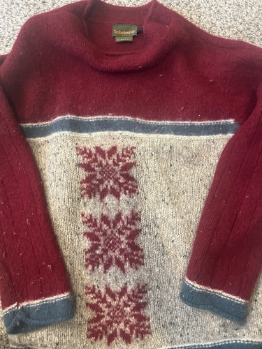 Timberland Vintage Hand Knitted Sweater Mens Large Wool Weather Gear Chunky