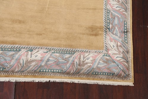 Luxury Nepalese Indian Area Rug Hand-Knotted Gold 8x10 ft - Picture 7 of 20
