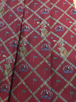 Robert Talbott Men's Neck Tie Silk 101th US Open Golf NWT