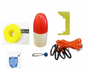 KUFA Sports 6x14-Inch Crab Trap Float (Model F13RWx2) - White Plastic