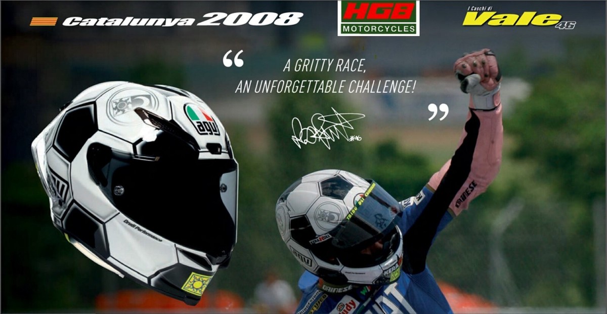 AGV Pista GPRR Valentino Rossi Catalunya 2008 Barcelona ACU FIM