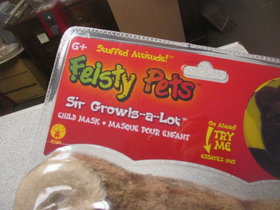 Máscara Disfraz de Oso Mascotas Luchadoras para Niños Rubí Sir Gruñe un Lote Espeluznante 38275 Foto 3 de 4