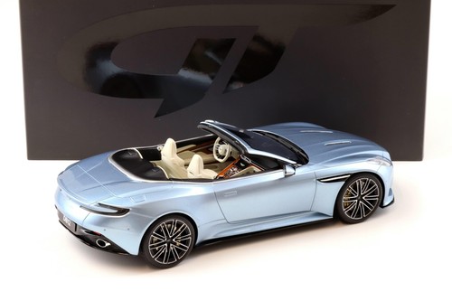GT Spirit 2023 Aston Martin DB12 Volante Convertible Carribbean Blue Pearl 1:18 - Picture 3 of 5