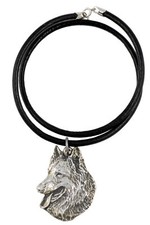Belgian Shepherd Dog, Belgian Sheepdog - Necklace with dog, silver-plated pendan