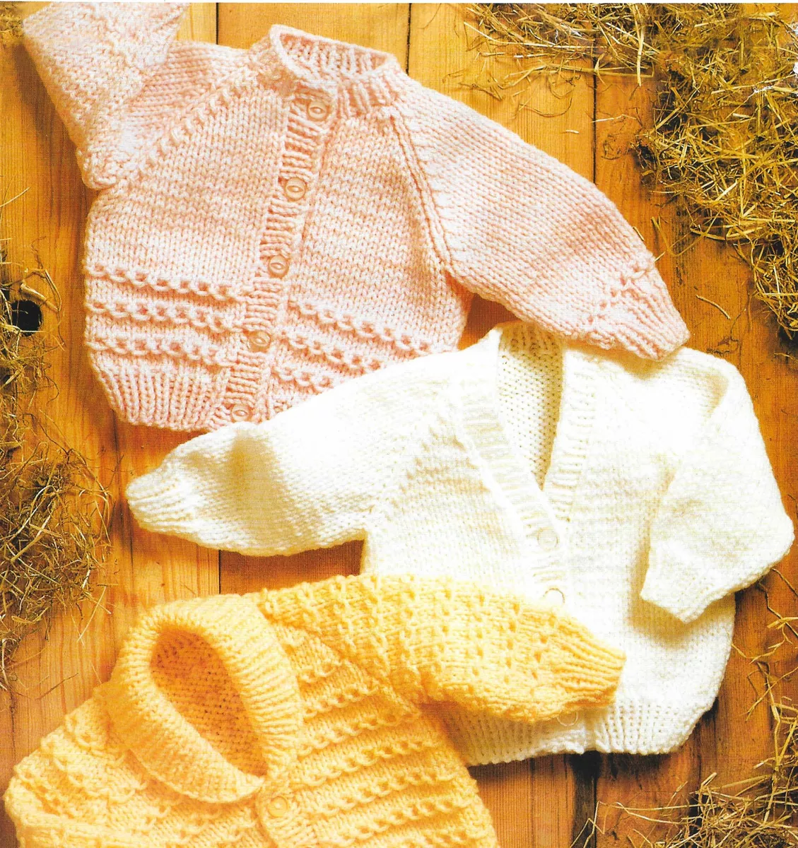 Baby Girls Boys Raglan Jacket Cardigan Plain KNITTING PATTERN